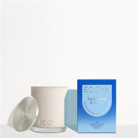 Ecoya - Sandalwood & Amber Mini Madison Candle 80g