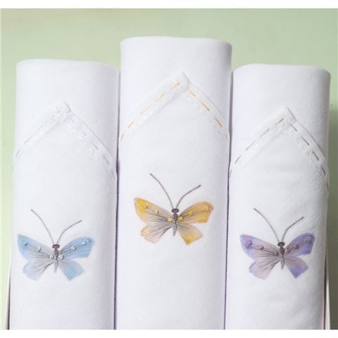Tamielle - Ladies' Handkerchief Butterflies Set 3pce