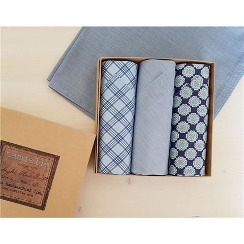Tamielle - Men's Elegance European Cotton Handkerchief Set 3pce