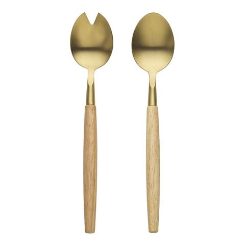 Ecology - Alto Salad Servers Set Gold-Tone Plated 27.5cm  2pce