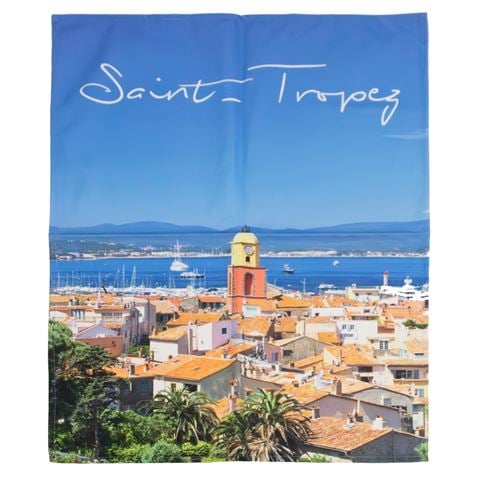 L'Ensoleillade - Tea Towel Blue & Terracotta Port St Tropez