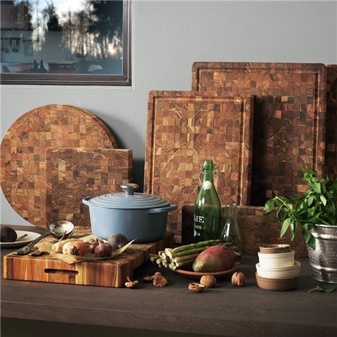 Teakhaus Butcher Block Round Serving & Cutting Board 45.5cm - Peter's of Kensington