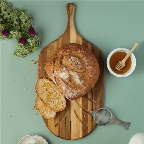 Teakhaus - Canoe Paddle Bread  & Reversible Serving Board 48cm