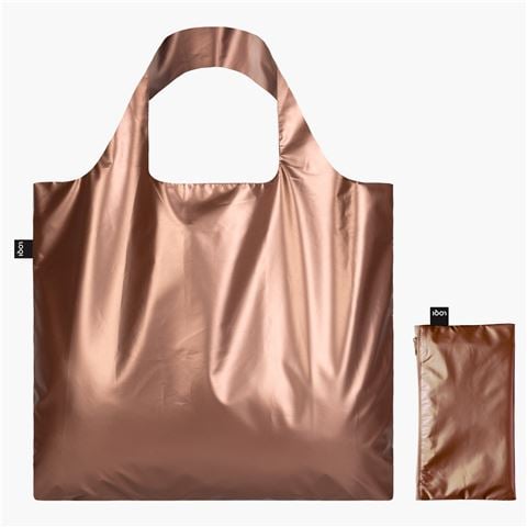 LOQI - Fashion Collection Rose Gold Bag w/Zip Pocket