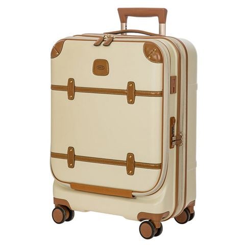 Bric's - Bellagio 3 Cabin Trolley w/Device Compartment & USB Plug-in Cream 55cm