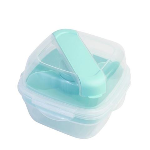 Lock & Lock - To Go 2 in 1 Salad Container Aqua