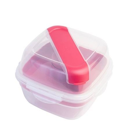Lock & Lock To Go 2 in 1 Salad Container Hot Pink - Peter's of Kensington