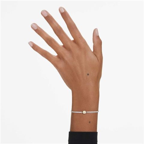 Swarovski Jewellery - Matrix Tennis Bracelet Mixed Cuts, Yellow w/Rhodium-Plate