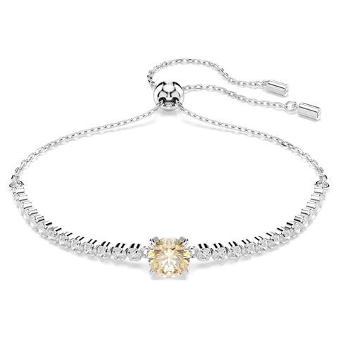 Swarovski Jewellery - Matrix Tennis Bracelet Mixed Cuts, Yellow w/Rhodium-Plate