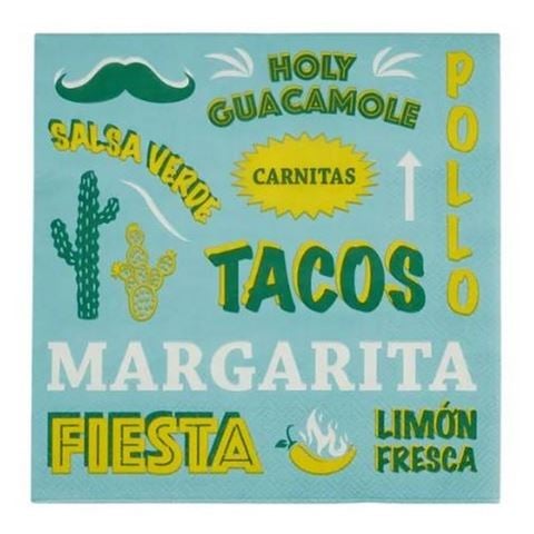Coastal Home - 3-ply Napkin Taqueria 33x33cm 20pce