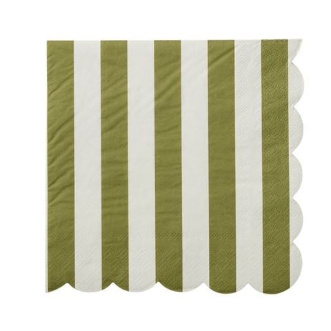 Coastal Home - Carnival 3-Ply Napkin Set Olive 33cm 20pce
