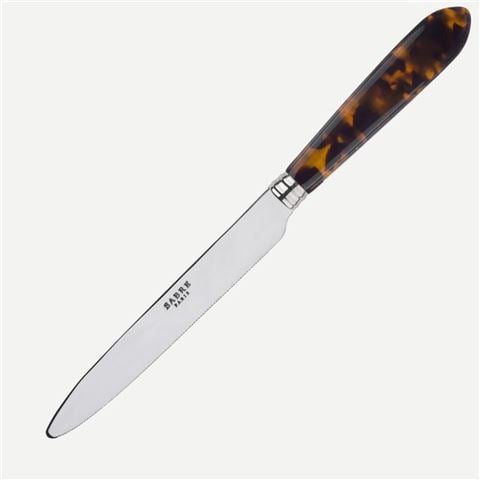 Sabre - Tortu Dinner Knife w/Serrated Blade Tortoise