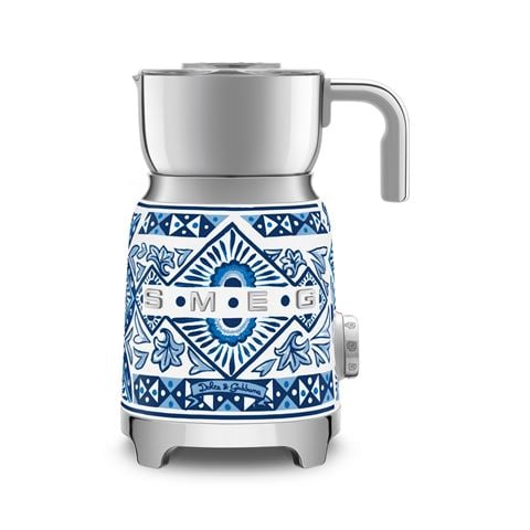Smeg Dolce & Gabbana Blu Mediterraneo Milk Frother MFF01DGBAU - Peter's of Kensington