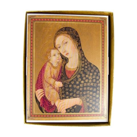 Caspari - Madonna and Child Christmas Card Box 16pce