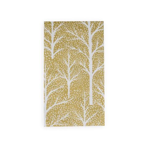 Caspari - Guest Towel Set Winter Trees Gold 40x33cm  15pce