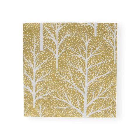 Caspari - Lunch Napkin Set Winter Trees Gold 33x33cm 20pce