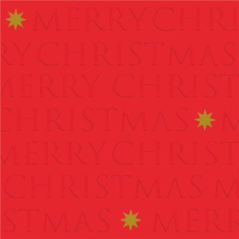 Paper Products - Lunch Napkin Set Christmas Letters Red 33x33cm 20pce