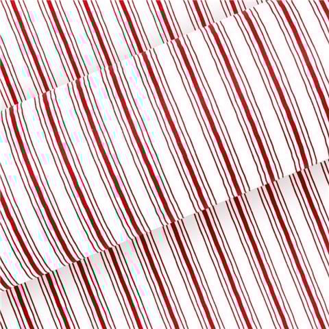 Vandoros - Rustic Stripe Wrapping Paper Red/White 76cmx2.5m