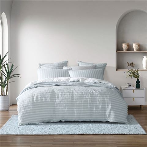 Logan & Mason - Emmet Sage Quilt Cover Set King 3pce