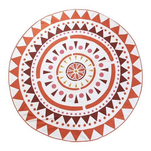 Ardor - Amber Clay Sand-Free Round Beach Towel 160cm