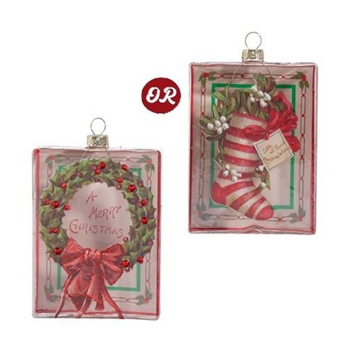 Raz - Vintage Christmas Wishes Disc Ornament 11.5cm