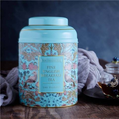 New English Teas Limited Song Thrush Deluxe Tea Caddy w/240 English Teabags Mint 480g - Peter's of Kensington