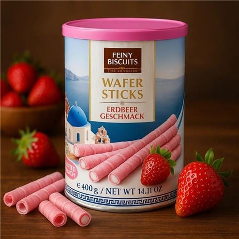 Feiny - Strawberry Cream Wafer Sticks 400g