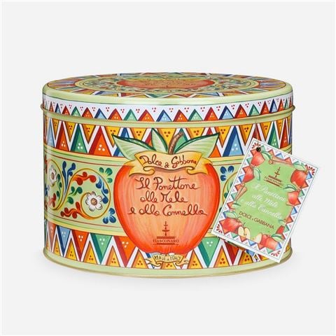 Dolce & Gabbana - Panettone w/Candied Apples & Cinnamon Light Green Tin 500g