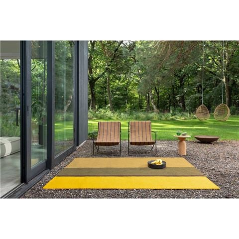 Brink & Campman Habitat Festival Stripe Outdoor Rug Yellow 280x200cm - Peter's of Kensington