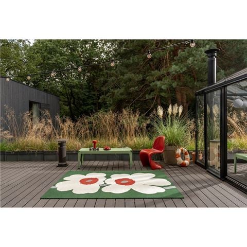 Marimekko Rug Unikko 60th Anniversary Rug Green 350x250cm - Peter's of Kensington