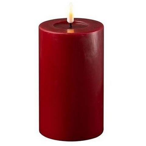 Deluxe Homeart - LED Candle Bordeaux 7.5x12.5cm
