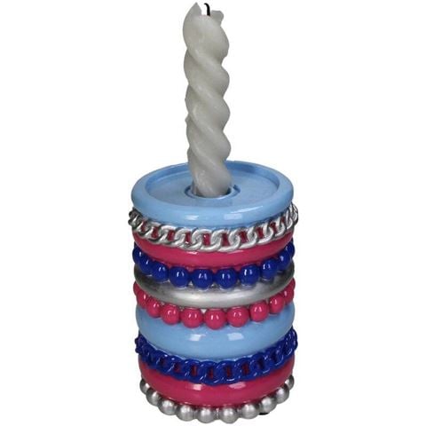 Kersten - Bracelet Candle Holder Blue, Pink, Navy & Silver 13.3cm