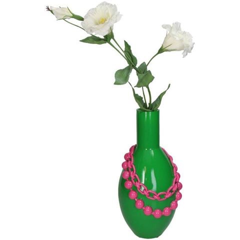 Kersten - Necklace Vase Green/Pink 30.7cm