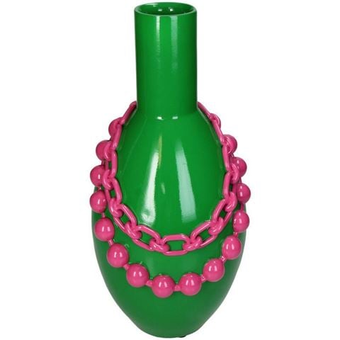 Kersten - Necklace Vase Green/Pink 30.7cm