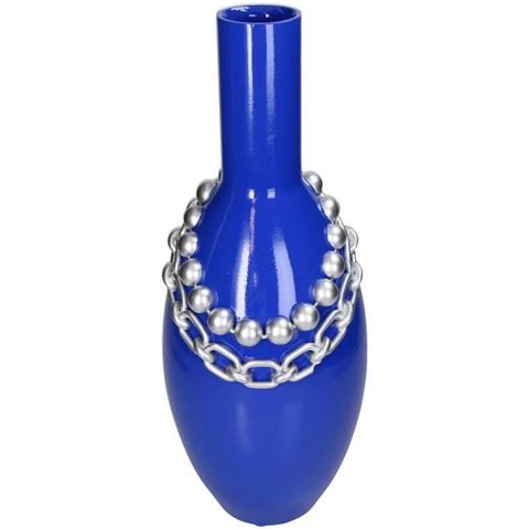 Kersten - Necklace Vase Blue/Silver 38cm