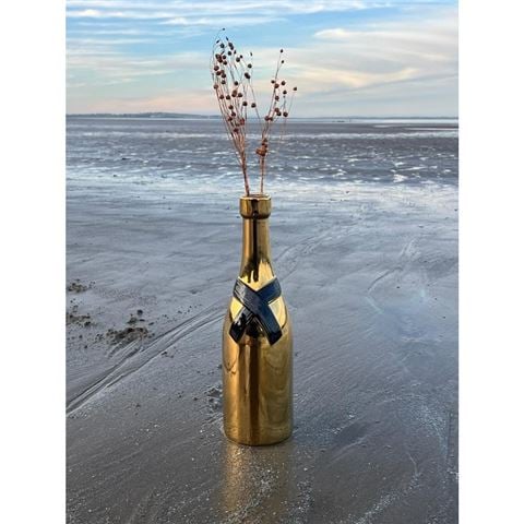 Kersten - Gold-Tone Champagne Bottle Vase 39cm