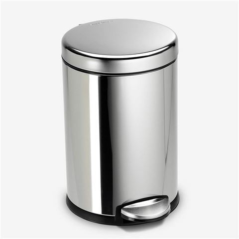 Simplehuman - Round Step Bin Polished Stainless Steel 4.5L