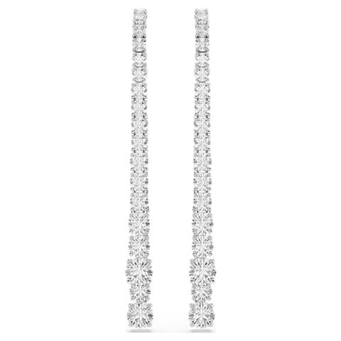 Swarovski Jewellery Matrix Gradient Drop Earrings w/Rhodium Plate White - Peter's of Kensington