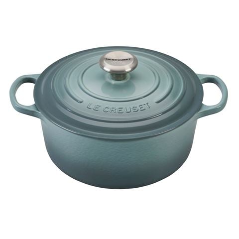 Le Creuset Signature Round Casserole Sea Salt 24cm/4.2L - Peter's of Kensington