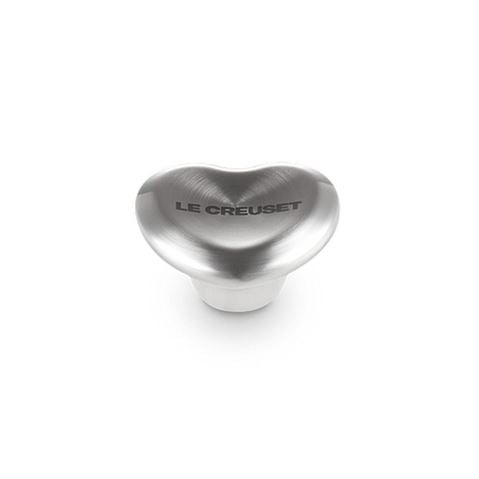 Le Creuset Signature Stainless Steel Heart Knob for Casseroles 4.7cm - Peter's of Kensington