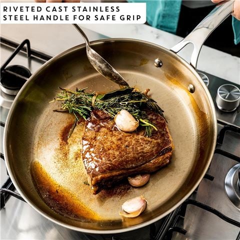Tefal Jamie Oliver Cook Smart Stainless Steel Frypan 24cm - Peter's of Kensington