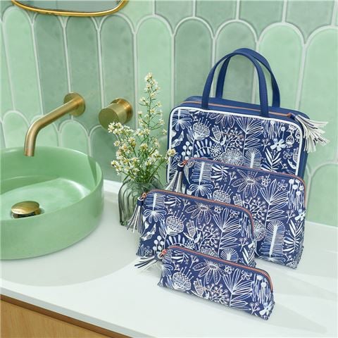 A.Trends - Navy Natives Vanity Bag Medium