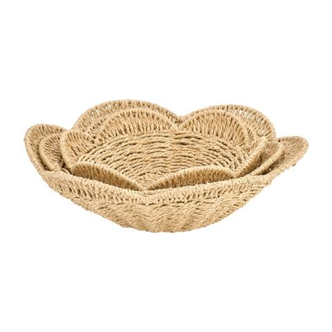 A.Trends Papier Woven Bowl Set Natural 3pce - Peter's of Kensington
