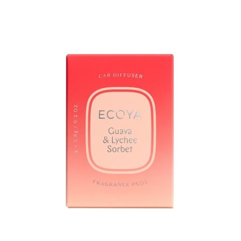 Ecoya - Guava & Lychee Sorbet Car Fragrance Pod Set 2pce
