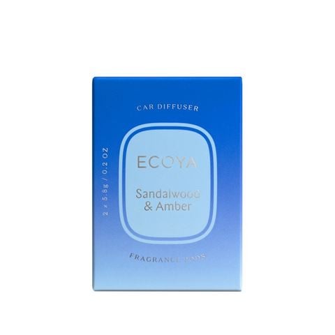 Ecoya - Sandalwood & Amber Car Fragrance Pod Set 2pce