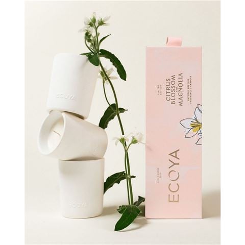 Ecoya - Limited Ed. Citrus Blossom & Magnolia Mini Ceramic Candle Trio Set 3pce