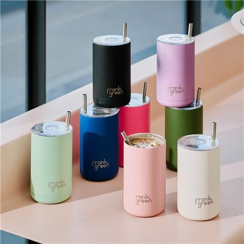 Frank Green - Iced Coffee Cup w/Straw Moon Dust 425ml