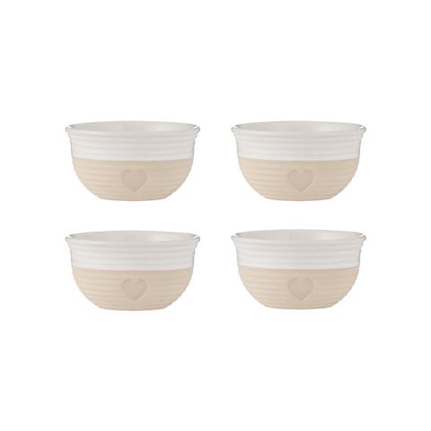 Mason Cash - Rustic Charm Mini Bowl Set Cream/Taupe 4pce