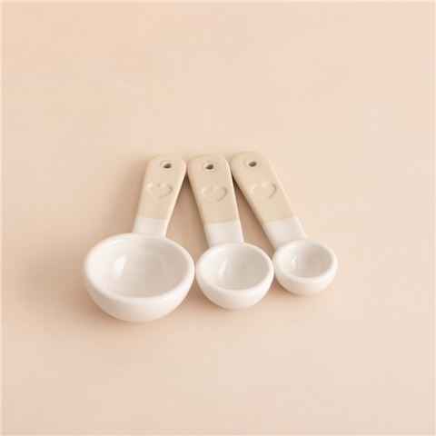 Mason Cash - Rustic Charm Measuring Spoon Set Cream/Taupe 3pce