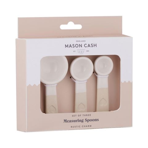 Mason Cash - Rustic Charm Measuring Spoon Set Cream/Taupe 3pce